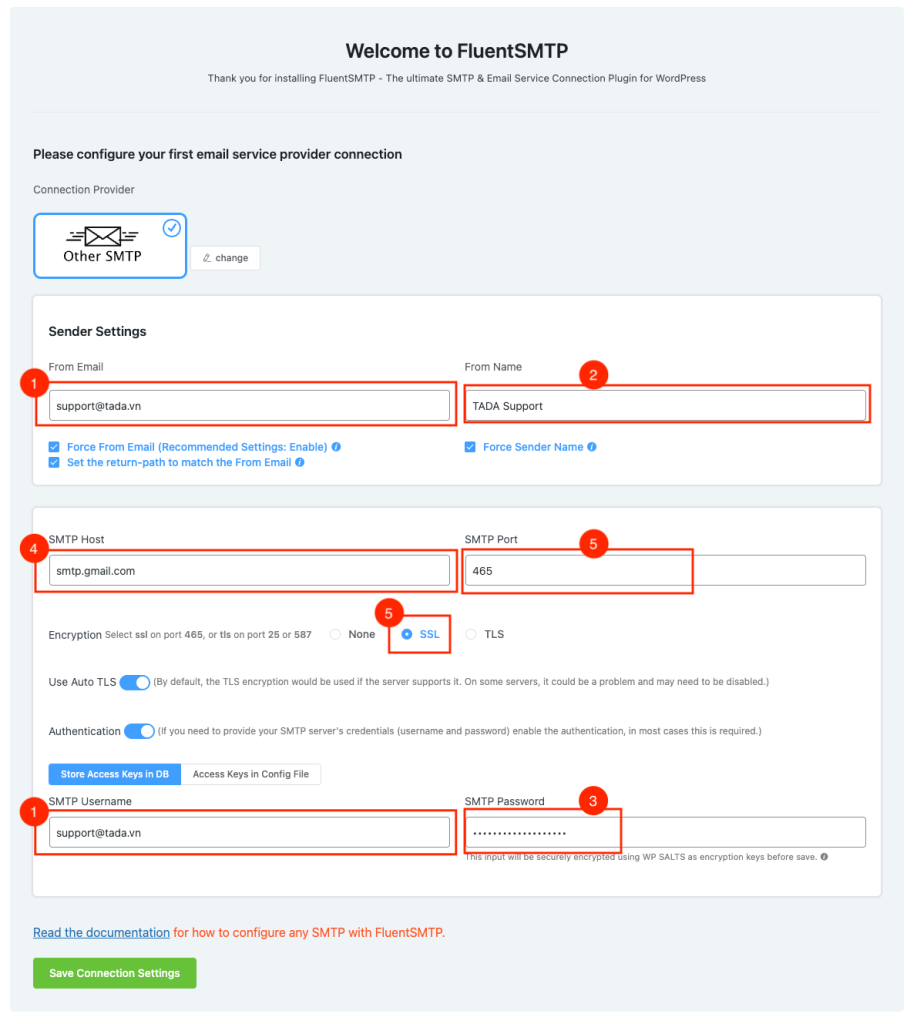 Nhập và kiểm tra thông tin đã chính xác theo [1], [2], [3], [4], [5]